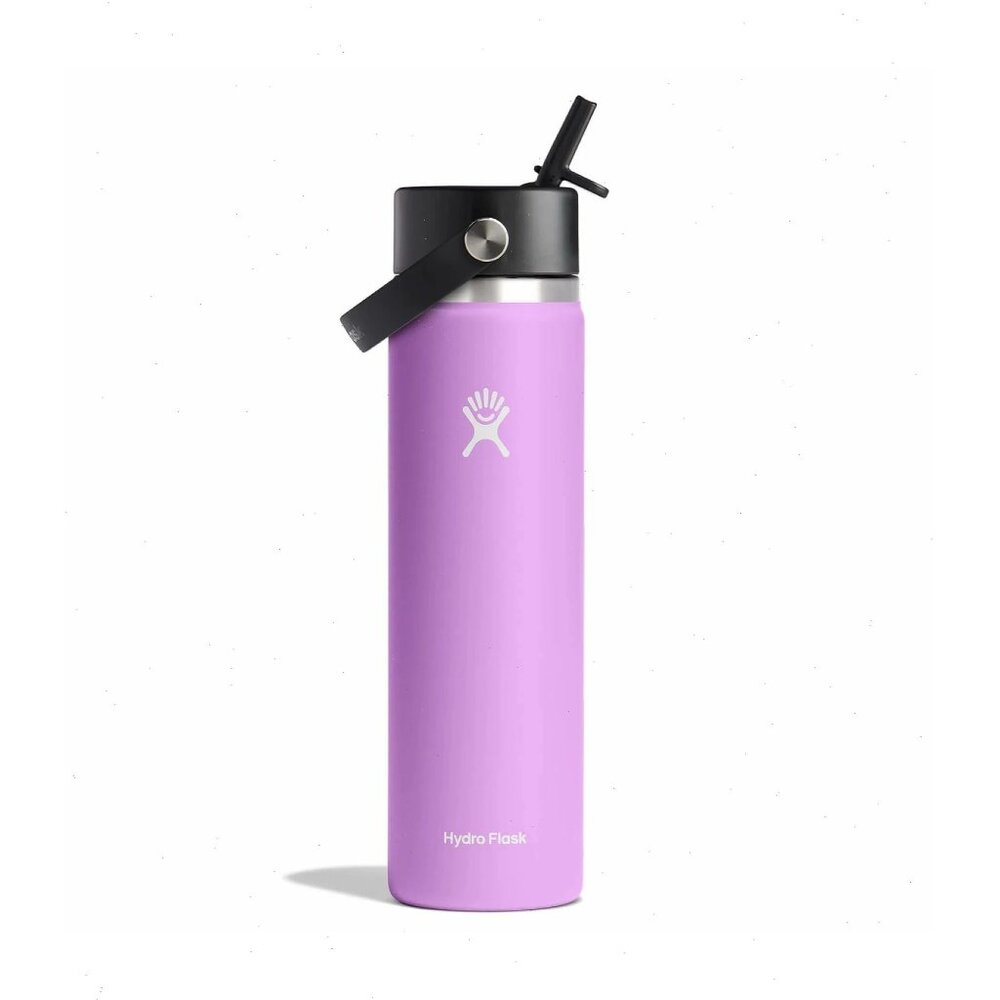 NWT HydroFlask 24oz Wide Flex with Straw Cap *Never Used* (Anemone)